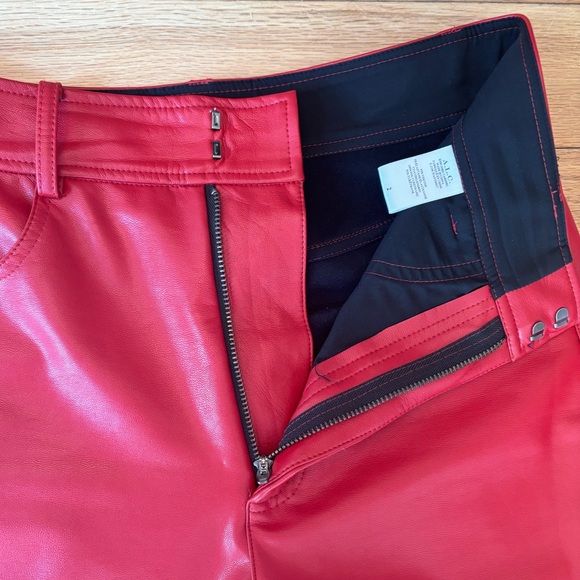 A.L.C faux leather red pants - Picture 5 of 5